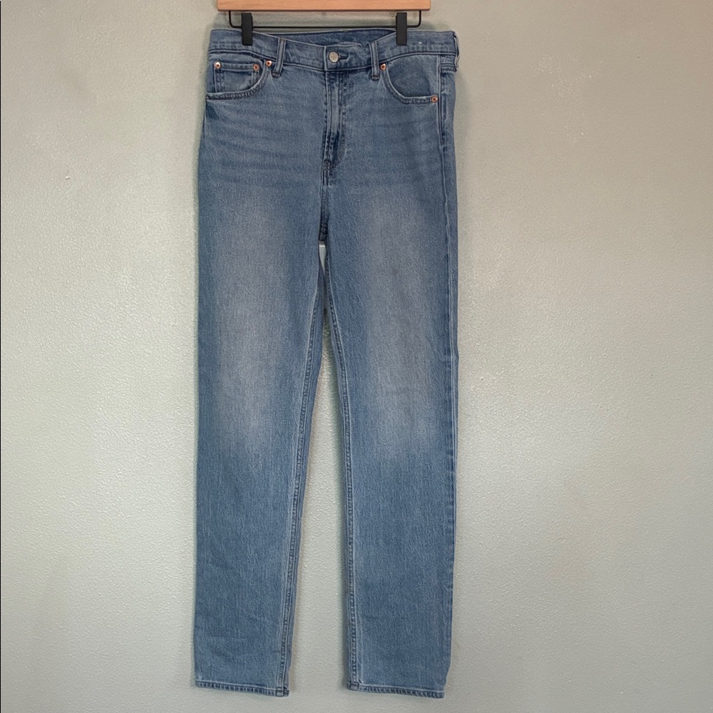 Gap 90s High Rise Straight Jeans Light Wash Vintage Style Women’s 31